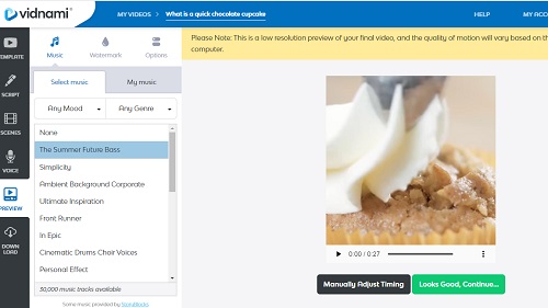 Vidnami Step 5 preview your video slides